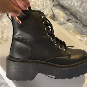Steve Madden Slasher Boots Black Size 8